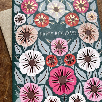 Happy Holidays foil card by Kathryn Watson