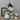 HomArt White Ceramic bird flower vase Shown with flowers