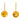 A pair of gold drop earrings with round, faceted yellow gemstones in bezel settings, shown against a plain white background.