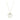 A gold chain necklace featuring a large circular pendant with a white mother-of-pearl inlay and a gold border, shown against a plain white background.