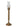 Brass taper candle holder with glass bulb