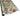 Celadon foil wrapping paper with white and red flowers