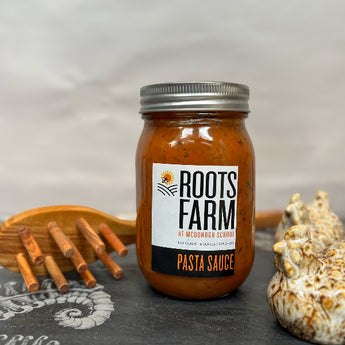 Pasta Sauce by Roots Farm at Mcdonogh School. Available at Welcome Home Annapolis