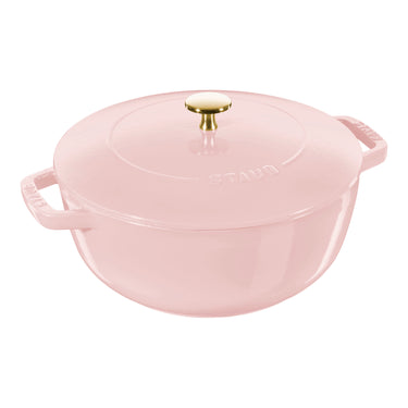 Staub Essential French Oven 5.25qt shown in “Pink Peony”