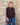 Catalina Ruffle Henley Sweater | Walnut & Marine