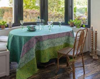 Cottage Green Tablecloth Le Jacquard Francais Cottage Green Tablecloth