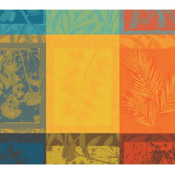 Mille Vegetaux Sunset Coated Cotton Placemats, S/4