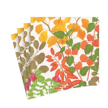 Caspari Autumn Gold Cocktail Napkins, Available at Welcome Home in Annapolis