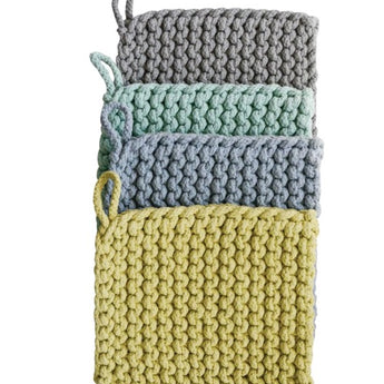 Cotton crochet potholder and trivet