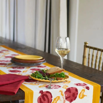 Couleur Nature Red & Yellow Pomegranate Table Runners