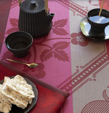 Hacienda Red Tablecloth by Le Jacquard Francais