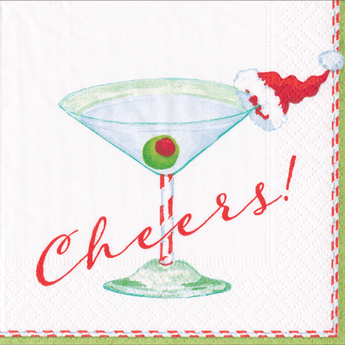 Cheers! Holiday Cocktail Paper Napkin by Caspari