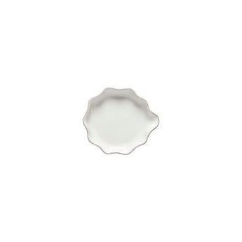 Casafina White Ceramic Ruffled Spoon Rest