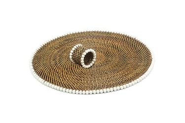 Calaisio White Bead Napkin Rings available at Welcome Home in Annapolis