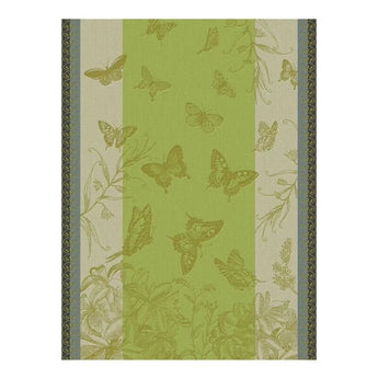 Le Jacquard Francais Green Jardin Des Papillons Butterfly Tea Towel available at Welcome Home Annapolis
