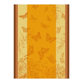 Le Jacquard Francais Orange Jardin Des Papillons Butterfly Tea Towel available at Welcome Home Annapolis