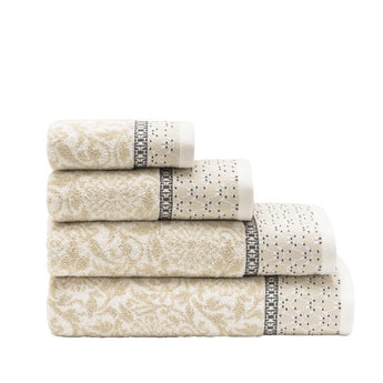 Le Jacquard Francais Charme Yellow Bath Linen Collection Guest Towel available at Welcome Home in Annapolis