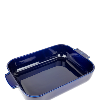 Peugeot Dark Blue Appolia 16” Rectangular Ceramic Baker with Handles at Welcome Home in Annapolis