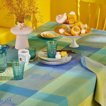 Garnier Thiebaut Mille Rainures Atoll Collection Tablecloth
