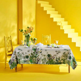 Garnier Thiebaut Nenuphars Parchemin Cotton Linen Blend Tablecloth