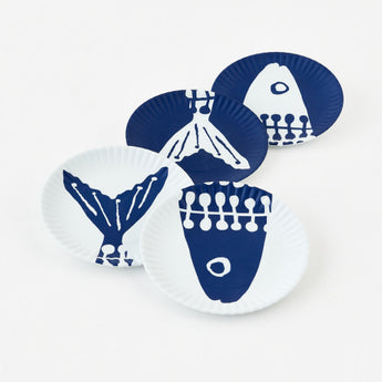 Heads or Tails Fish Melamine Dinner Plates