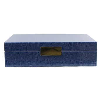 Large Blue Shagreen Laquer Box