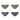 Green and black stoneware bowls