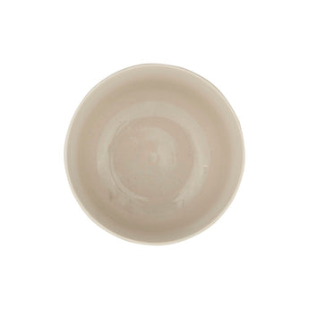 Cream stoneware bowl interior