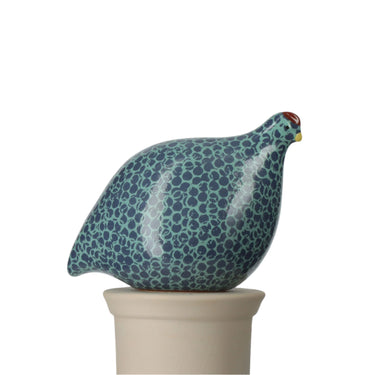 Blue speckled turquoise French Ceramic Quail