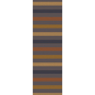Striped rug with horizontal lines on a white background