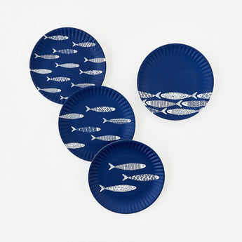 9” School of Fish Melamine Paper Plate