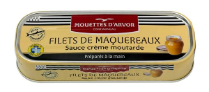 Mouettes d'Arvor · Mackerel fillets w/ creamy mustard sauce · 169g (6 oz)
