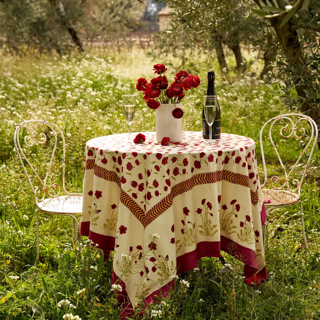 Couleur Nature - Poppies Red & Green Tablecloths
