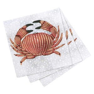 RockFlowerPaper Red Crab Paper Cocktail Napkins