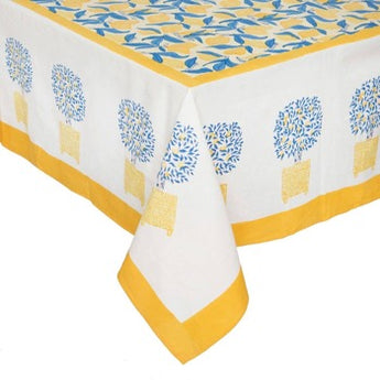 Couleur Nature - Lemon Tree Yellow/Blue Tablecloths