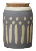 Debossed Canister with Cork Lid
