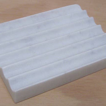 Marble Fluted Rectangle Soap Dish