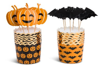 Halloween cupcake papers and cupcake toppers, available at Welcome Home in Annapolis.