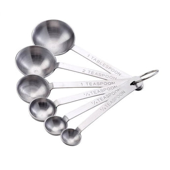 Measuring Spoons, Heavyweight 18/8 Stainless steel, Set of 6