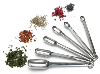 Stainless Steel Rectangular Spice Measuring Spoons, Available at Welcome Home in Annapolis