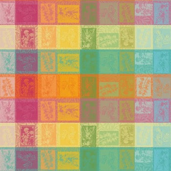 Garnier Thiebaut Mille Vegetau Arc En Ciel Tablecloth
