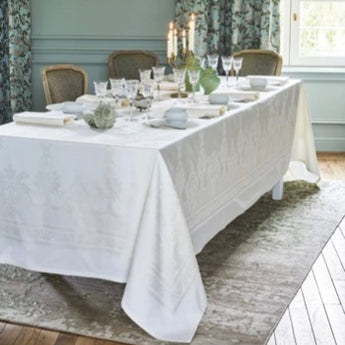 Garnier Thiebaut Beauregard White Tablecloth