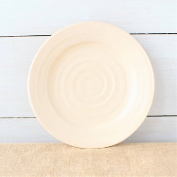 Drift White Pottery Dinner Plate