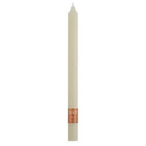 12 inch smooth ivory taper candle