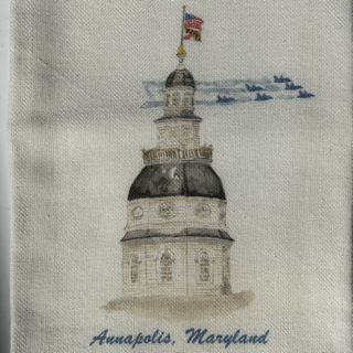 MD State House & Blue Angels Annapolis Tea Towel