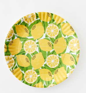 Lemon "Paper" Platter, Melamine, 16"