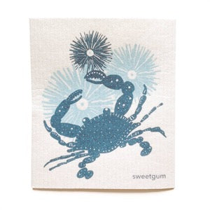 Blue Crab Swedish Dish Cloth available at Welcome Home in Annapolis