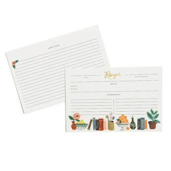 Recipe cards by Rifle Paper co