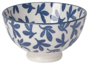 4" Blue & White Floral Bowl