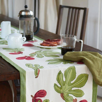 Fig Table Runner by Couleur Nature, available at Welcome Home in Annapolis